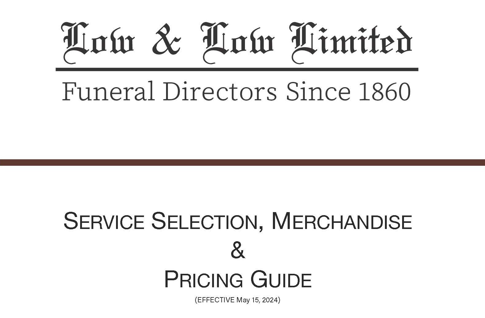 Low & Low Funeral Home Uxbridge ON and Port Perry ON funeral home and