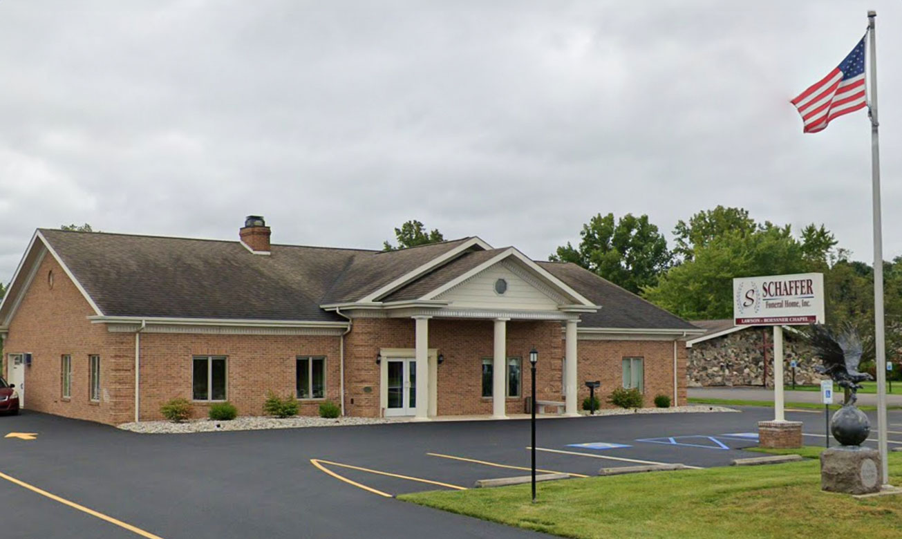 Exterior of Schaffer Funeral Home on Clinton St. 