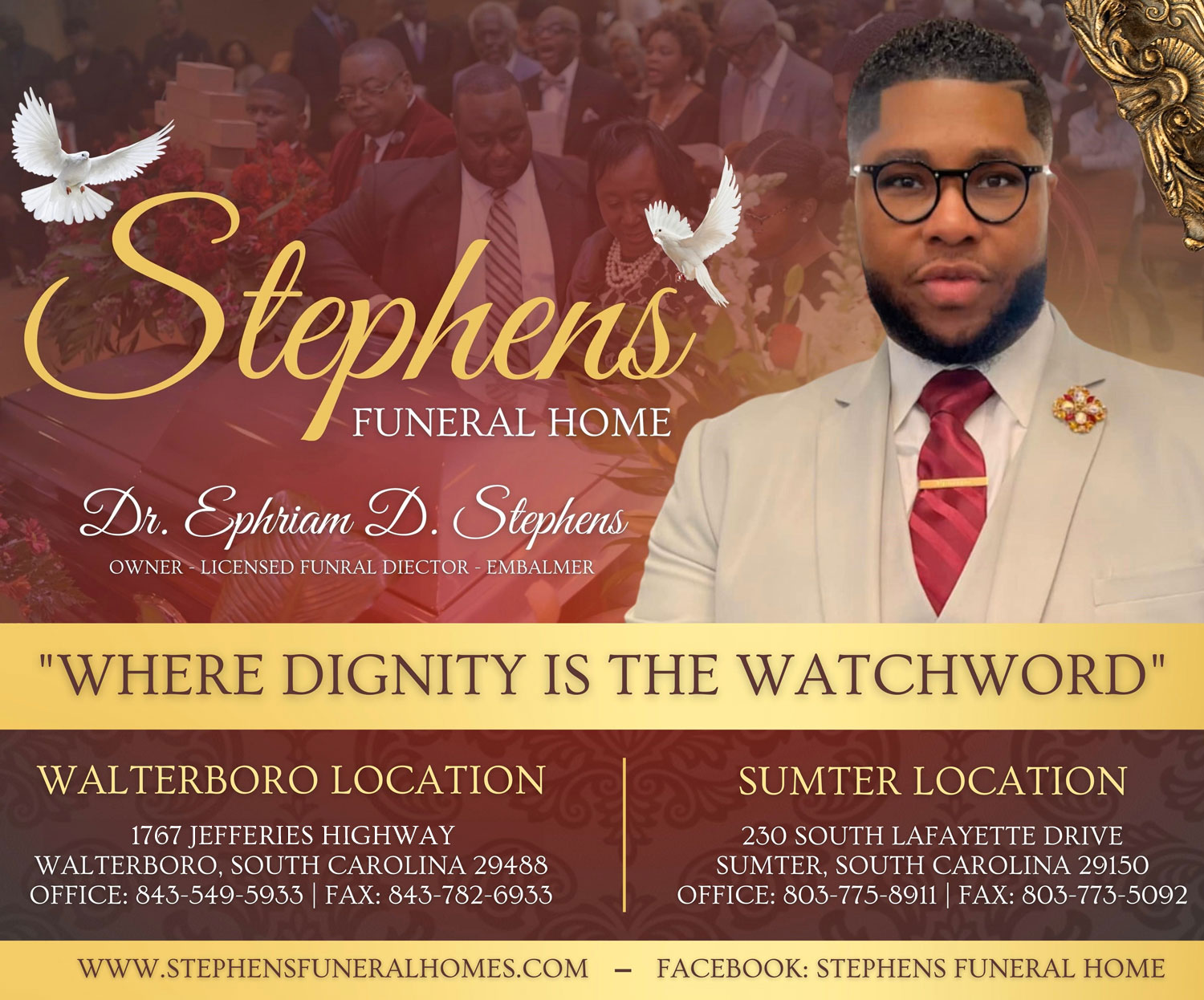 Stephens Funeral Homes Walterboro SC funeral home and cremation