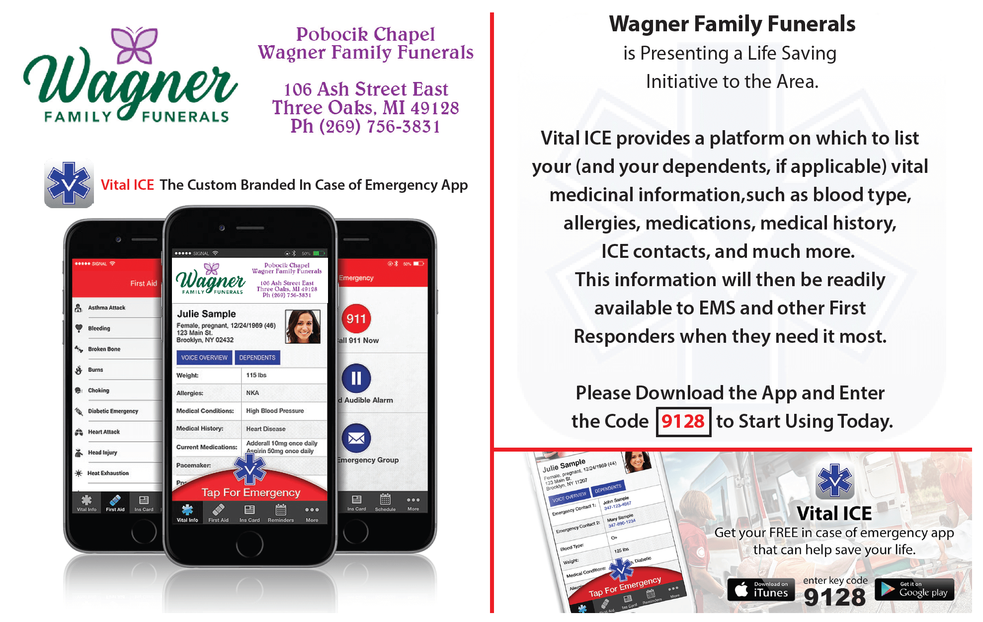Three Oaks Wagner Family Funerals Cassopolis MI funeral home and