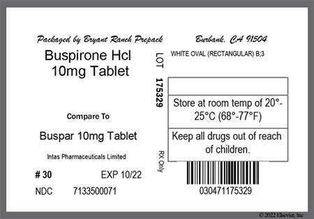 Buspirone Hydrochloride 10mg Tablet package photo