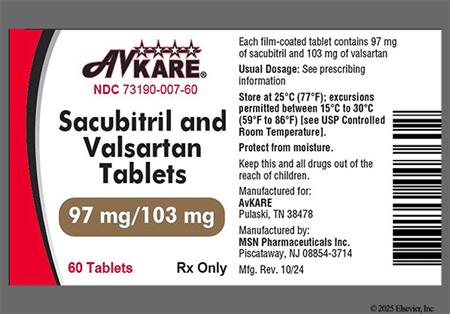 Sacubitril/Valsartan 97mg-103mg Tablet package photo