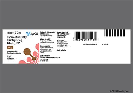 Ondansetron 4mg Orally Disintegrating Tablet package photo