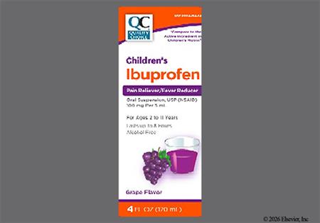 Quality Choice Children's Ibuprofen 100mg/5mL Suspension (Grape)