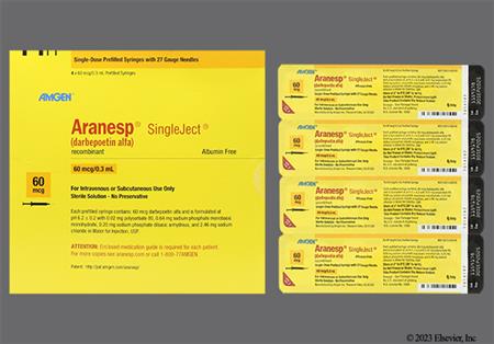 Aranesp 60mcg/0.3mL Solution for Injection package photo