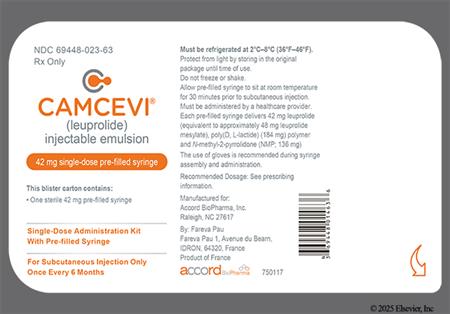 CAMCEVI 42mg Emulsion for Injection Kit package photo