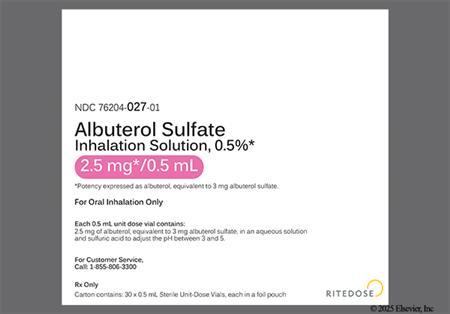 Albuterol Sulfate 0.5% Solution for Inhalation package photo
