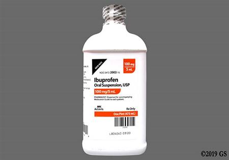 Ibuprofen 100mg/5mL Suspension package photo