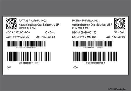 Acetaminophen 160mg/5mL Solution