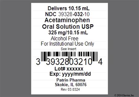 Acetaminophen 325mg/10.15mL Solution