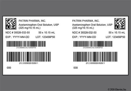 Acetaminophen 325mg/10.15mL Solution