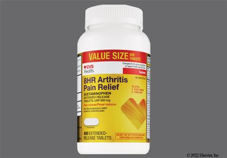 CVS 8HR Arthritis Pain Relief 650mg Extended-Release Caplet package photo