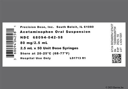 Acetaminophen 80mg/2.5mL Suspension (Grape) package photo