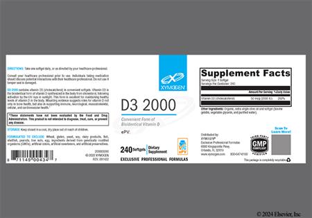 D3 2000 Softgel package photo
