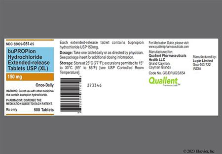Bupropion Hydrochloride 150mg Extended-Release (XL) Tablet package photo