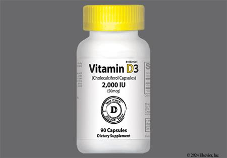 Vitamin D3 2,000units (50mcg) Capsule package photo