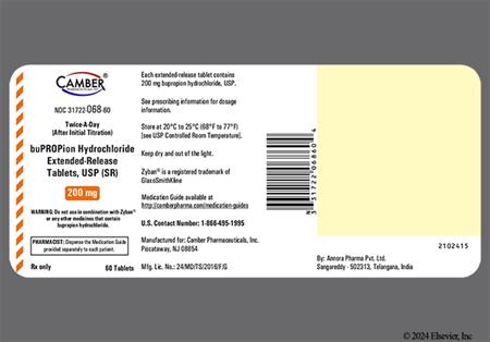 Bupropion Hydrochloride 200mg Extended-Release (SR) Tablet package photo