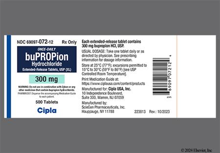 Bupropion Hydrochloride 300mg Extended-Release (XL) Tablet package photo