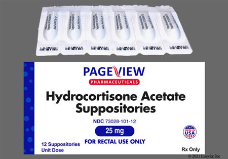 Hydrocortisone Acetate 25mg Rectal Suppository package photo