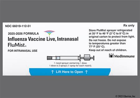FluMist 2025-2026 Formula Nasal Spray package photo
