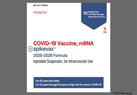 spikevax COVID-19 mRNA 2025-2026 Formula 50mcg/0.5mL Vaccine Suspension for Injection 12 Years and Older package photo