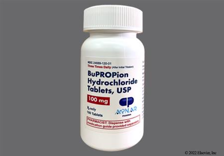 Bupropion Hydrochloride 100mg Tablet package photo