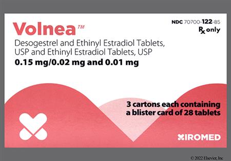 Volnea 28-Day 0.02mg-0.15mg/0.01mg Tablet package photo