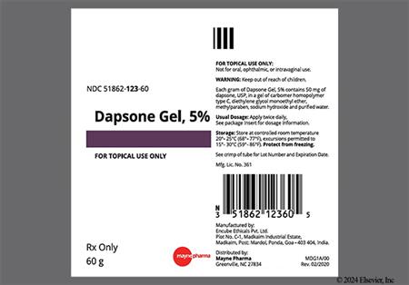 Dapsone 5% Topical Gel package photo