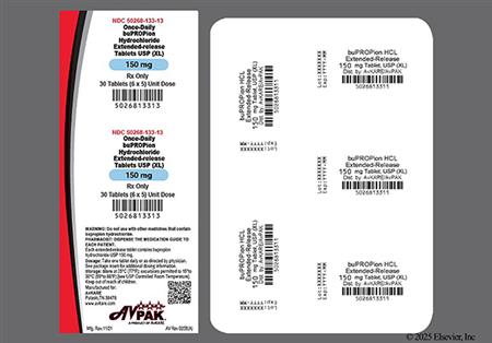 Bupropion Hydrochloride 150mg Extended-Release (XL) Tablet package photo