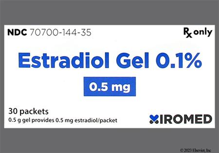 Estradiol 0.1% Transdermal Gel (0.5mg/day) package photo