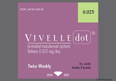 VIVELLE dot 0.025mg/24hr Transdermal Patch System (Twice-Weekly) package photo
