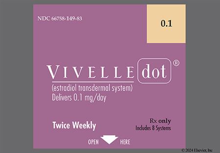 VIVELLE dot 0.1mg/24hr Transdermal Patch System (Twice-Weekly) package photo