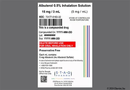 Albuterol Sulfate PF 0.5% Solution for Inhalation package photo