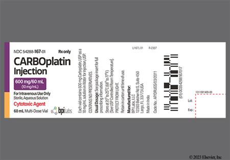 Carboplatin 600mg/60mL Solution for Injection package photo