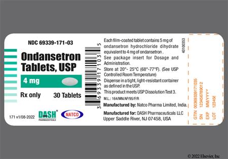 Ondansetron Hydrochloride 4mg Tablet package photo