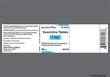 Varenicline 1mg Tablet package photo
