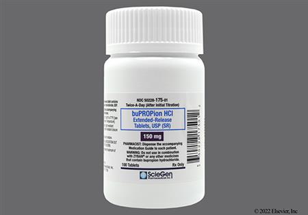 Bupropion Hydrochloride 150mg Extended-Release (SR) Tablet package photo