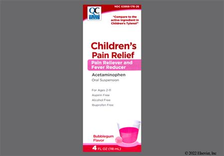 Quality Choice Children's Pain Relief 160mg/5ml Suspension (Bubblegum) package photo