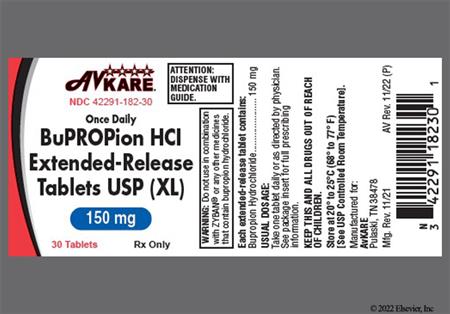 Bupropion Hydrochloride 150mg Extended-Release (XL) Tablet package photo