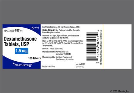 Dexamethasone 1.5mg Tablet package photo