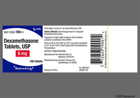 Dexamethasone 6mg Tablet package photo