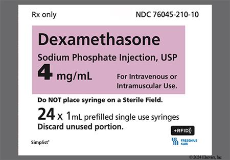 Simplist Dexamethasone Sodium Phosphate 4mg/mL +RFID Prefilled Syringe Solution for Injection package photo