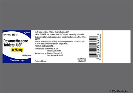 Dexamethasone 0.75mg Tablet package photo