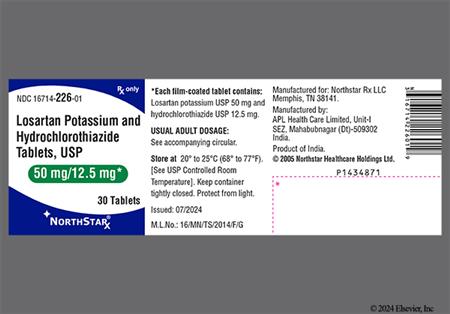 Losartan Potassium/Hydrochlorothiazide 50mg-12.5mg Tablet package photo