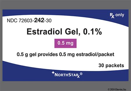 Estradiol 0.1% Transdermal Gel (0.5mg/day) package photo