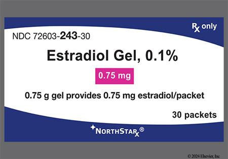 Estradiol 0.1% Transdermal Gel (0.75mg/day) package photo