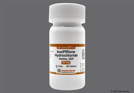 Buspirone Hydrochloride 30mg Tablet package photo