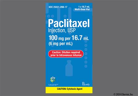 Paclitaxel 100mg/16.7mL Solution for Injection package photo