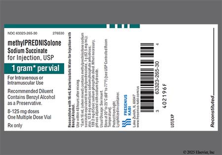 Methylprednisolone Sodium Succinate 1g Powder for Injection package photo