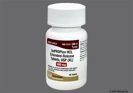 Bupropion Hydrochloride 300mg Extended-Release (XL) Tablet package photo
